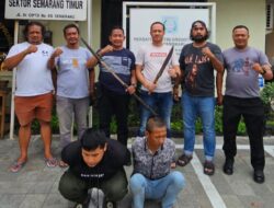 Polisi Tanggapi Video Viral Pemalakan Sopir Truk di Semarang, Pelaku Ditangkap Bawa Samurai.