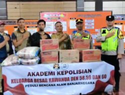 Peduli Bencana Alam Banjarnegara, Taruna AKPOL Berikan Bantuan Ratusan Paket Sembako di Posko Pengungsian Desa Pandanarum