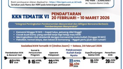 Catat Tanggalnya! LPPM Universitas Semarang Gelar KKN Tematik Bulan April-Juni 2026